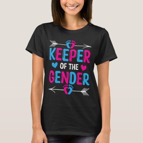 Cute Keeper Of The Gender Baby Shower Gender Revea T_Shirt