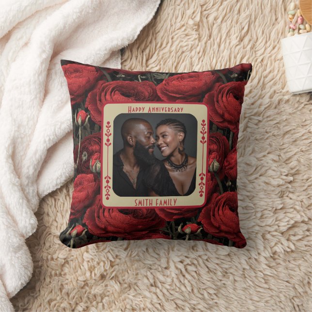 Cute Keepsake 1St Anniversary Throw Pillow  (Blanket)