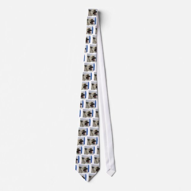 Cute Keeshond Neck Tie (Front)