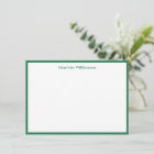 Cute Kelly Green Border Personalized Stationery