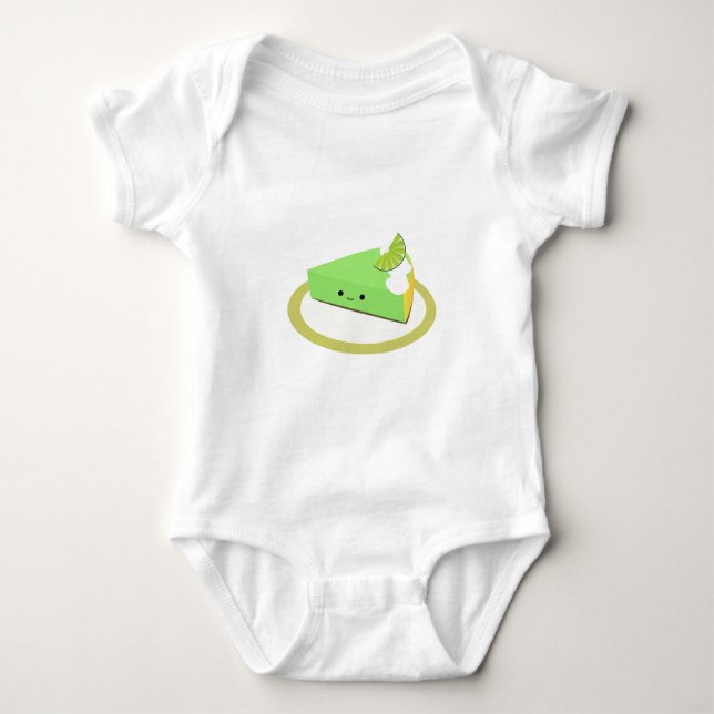 Cute Key Lime Pie Baby Bodysuit (Front)