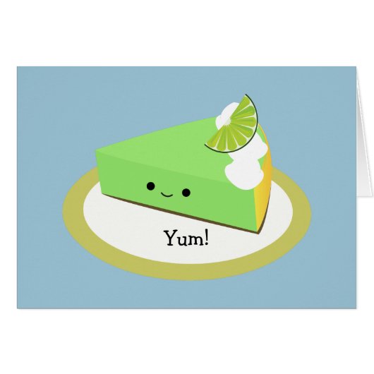 Cute Key Lime Pie Cards (Front Horizontal)