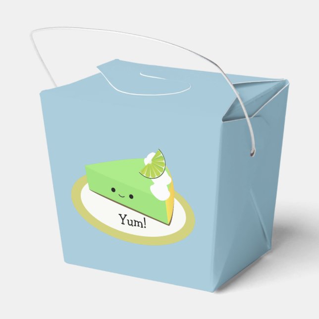 Cute Key Lime Pie Favor Boxes (Back Side)