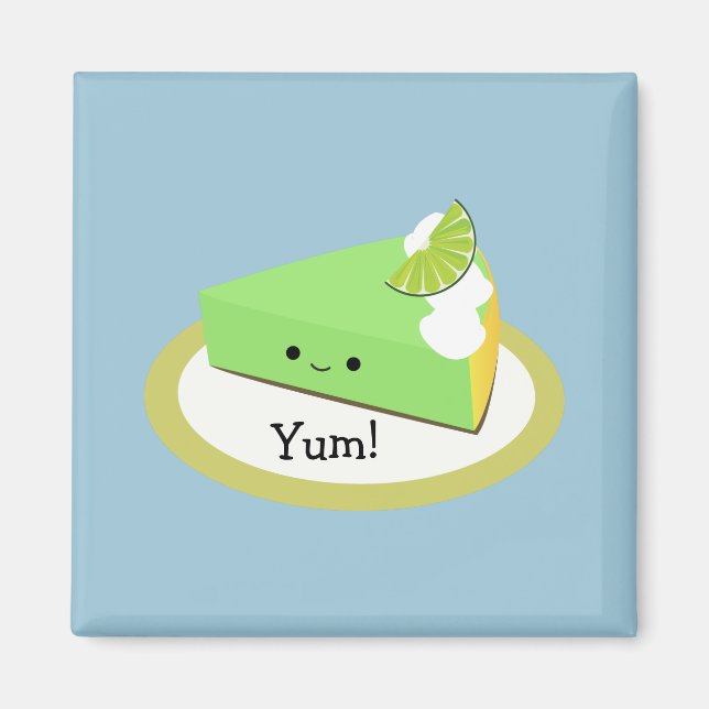Cute Key Lime Pie Magnet (Front)