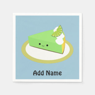 Cute Key Lime Pie Paper Napkins