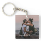 Cute Keychain With Lovers Photo