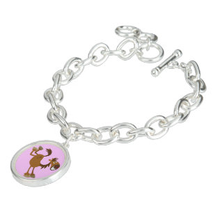 Cute Kicking Cartoon Horse Charm Bracelet