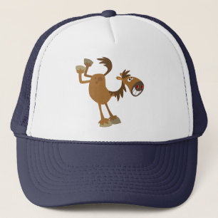 Cute Kicking Cartoon Horse Hat