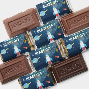 Cute Kid Astronaut Outer Space Boy Birthday Hershey's Miniatures