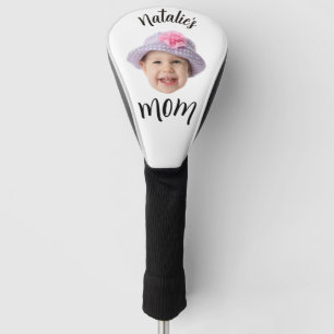 Cute Kid Baby Face Photo Child Name Mom Golf Head Cover