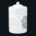 Cute Kid Drawn Blue Flower Botanical Mother's Day Teapot<br><div class="desc">Little Star is store by my 5 year old son, who is inspired by his mum, working and having Zazzle store. Since a long time he was adamant to open his own store, And finally its here. Your support to my budding artist is greatly appreciated. If you need any further...</div>