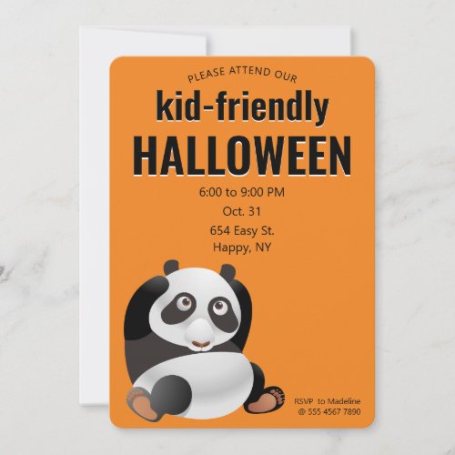 Cute Kid_Friendly Halloween Party Bargain Value Invitation