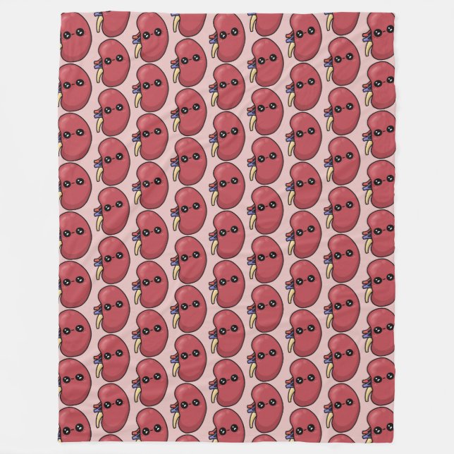 Cute Kidney - Human Biology Fleece Blanket (Front)