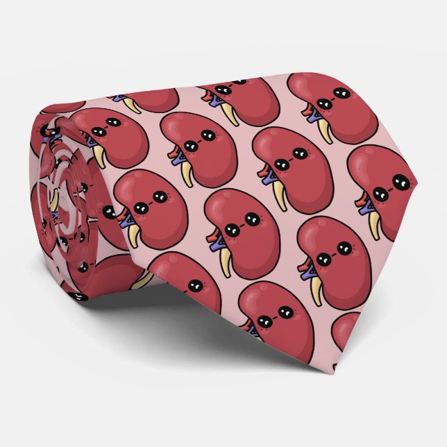 Cute Kidney - Human Biology Neck Tie (Rolled)