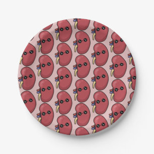 Cute Kidney - Human Biology Paper Plates