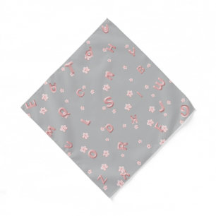 Cute kids ABC Alphabet flower Children school Bandana