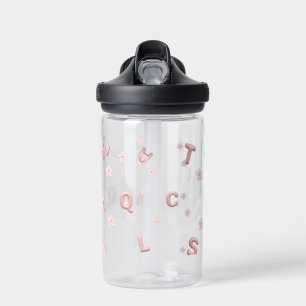 Cute kids ABC Alphabet flower Children school Water Bottle