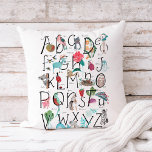 Cute Kids Abc Alphabet Letters Kids Nursery Throw Pillow at Zazzle
