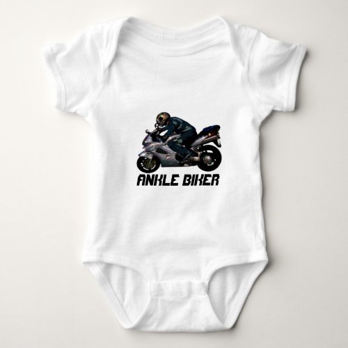 Cute Kids Ankle Biker Motorbiker design Baby Bodysuit