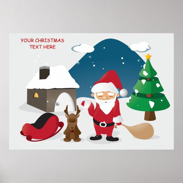 Cute kids appealing Christmas Poster (Front)