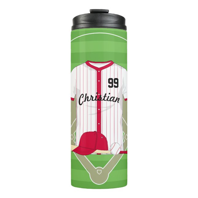 Cute Kids Baseball Thermal Tumbler (Front)