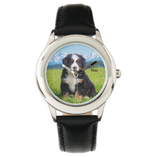 Cute Kid's Bernese Mountain Dog Personalized Watch