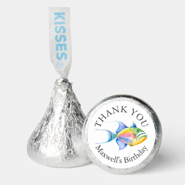 Cute Kids Birthday Candy Favors Fish Theme (Front)