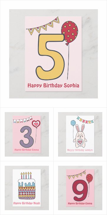 Cute Kids Birthday Collection