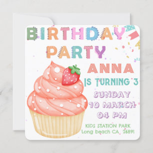 Cute Kids Birthday Invitation Card