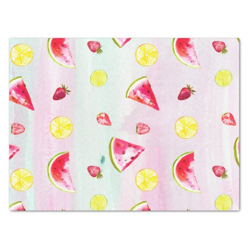 Cute Kids Birthday Watermelon Lemon  Tissue Paper
