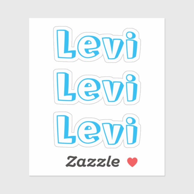 Cute Kids Blue Name Sticker (Sheet)