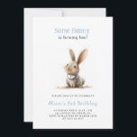 Cute Kids Bunny Birthday Party Invitation<br><div class="desc">This super cute Bunny Birthday Invitation features a detailed illustration of a bunny with a bib around it's neck that can be labelled with the number of years your child has turned. It's perfect for a baby boy's birthday party! Edit it by adding your kid's name, date, time, address and...</div>