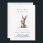 Cute Kids Bunny Birthday Party Invitation<br><div class="desc">This super cute Bunny Birthday Invitation features a detailed illustration of a bunny with a bib around it's neck that can be labelled with the number of years your child has turned. It's perfect for a baby boy's birthday party! Edit it by adding your kid's name, date, time, address and...</div>