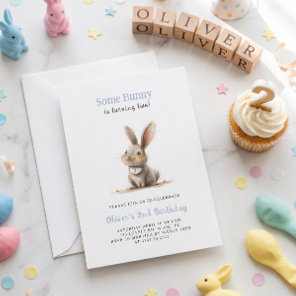 Cute Kids Bunny Birthday Party Invitation