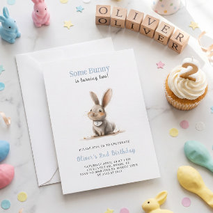 Cute Kids Bunny Birthday Party Invitation
