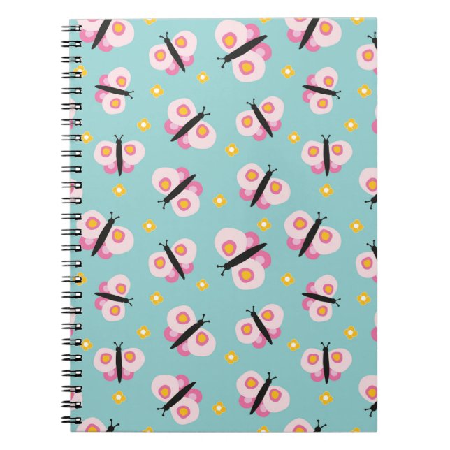 Cute Kids Butterfly pattern Notebook (Front)