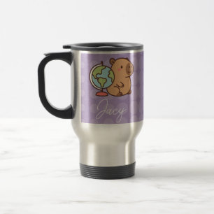 Cute Kids Capybara School Travel Mug