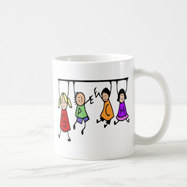 Cute Kids Cartoon Speech Therapist art Coffee Mug (Right)