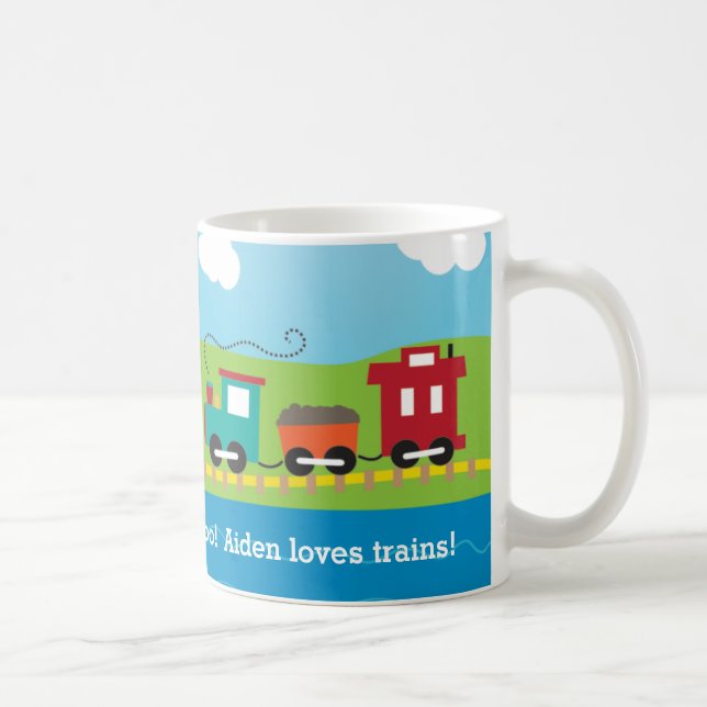 Cute Kid's Choo Choo Train Coffee Mug (Right)