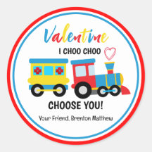 Cute Kids Choo-Choo Train Valentines Day 