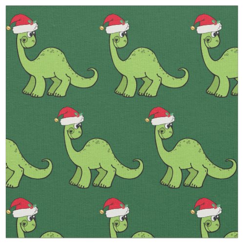 Cute Kids Christmas Dinosaur Fabric