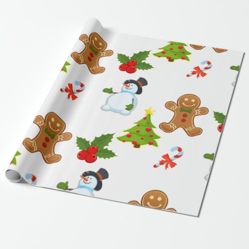 Cute Kids Christmas Holiday Wrapping Paper