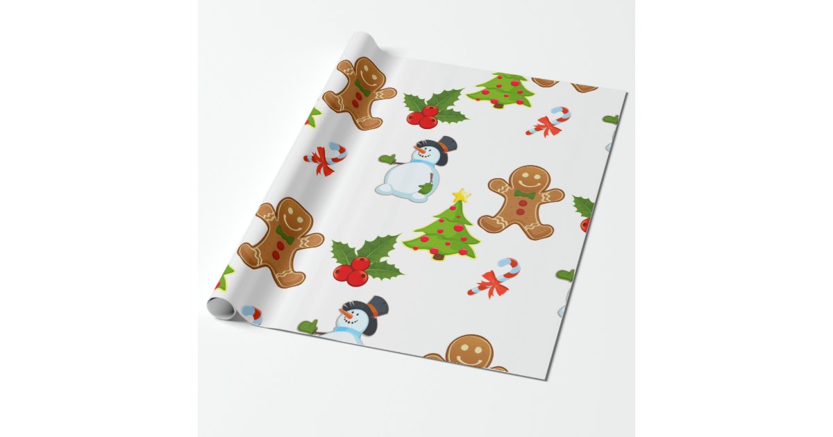 Cute Kids Christmas Holiday Wrapping Paper Zazzle