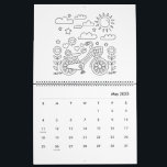 Cute Kids Coloring Book Calendar<br><div class="desc">Cute kids coloring book calendar</div>
