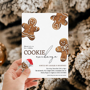 Cute Kids Cookie Exchange Holiday Christmas Invitation