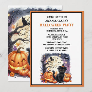 Cute Kids Costume Halloween Party Invitation