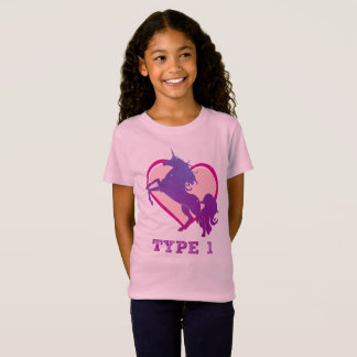 Cute Kids Diabetes T Shirt Type 1 Diabetes Unicorn