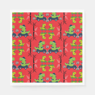 Cute Kids Dinosaur Birthday Party Napkins
