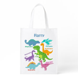 Cute Kids Dinosaur Grocery Bag