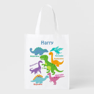Cute Kids Dinosaur Grocery Bag